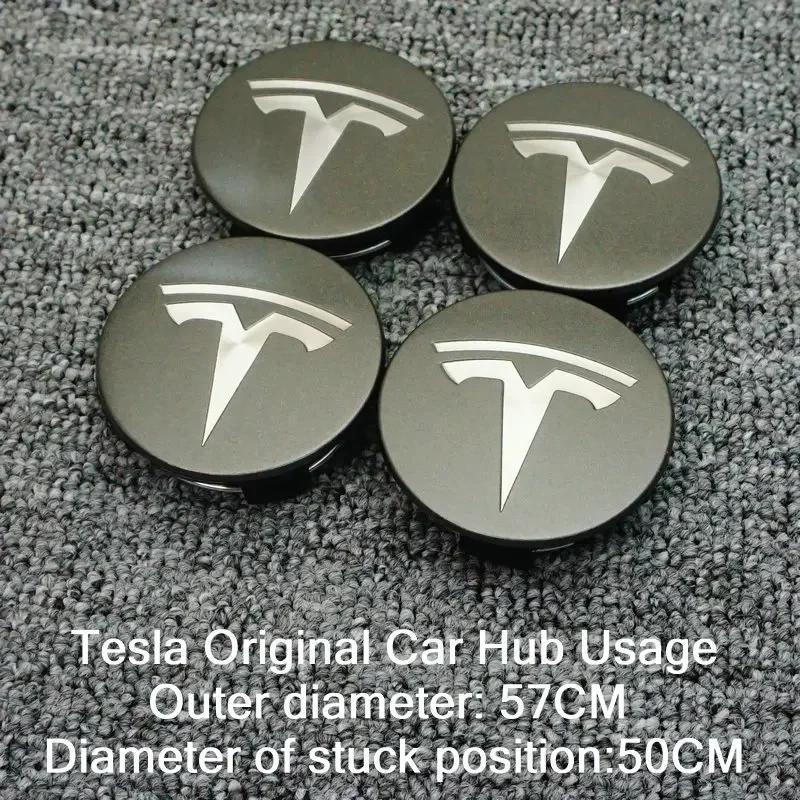 Car Sticker 2025 New Tesla Car  56mm Wheel Hub Center Caps For Tesla Model 3 Model Y Badge Cover Hubcaps for Tesla Model Y X S 2