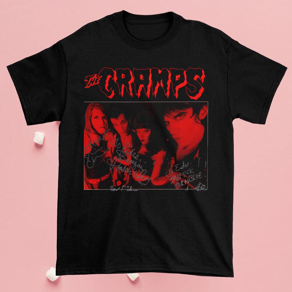 The Cramps BandSigned Tour Black Men Gift family All size shirt Unisex T-Shirt S