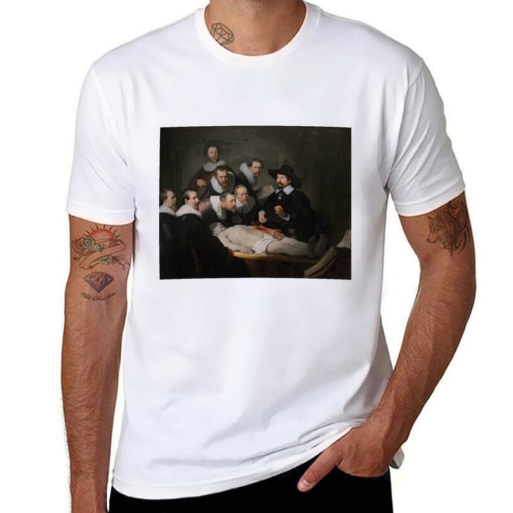 The Anatomy Lesson of Dr Nicolaes Tulp by Rembrandt TShirt Vintage Print Crew Neck Tee