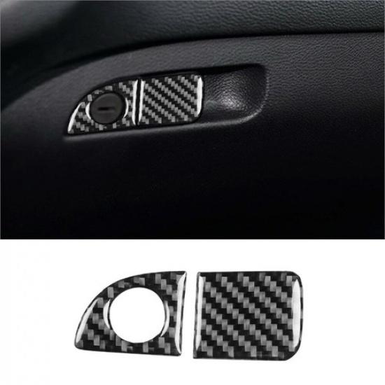 Carbon Fiber Interior Glove Box Handle Cover Trim For Dodge Charger 2015-