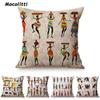 Africa Nation Art Women Daily Life Abstract Art Decorative Throw Pillow Case Cotton Linen Sofa Cushion Cover Cojines