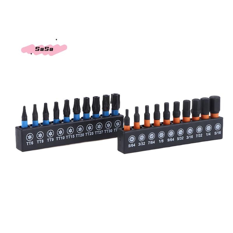 S-10/21Pcs Star Impact Drill Bit Set S2 Steel Hex Head Shank Magnetic Screwdriver Driver Bits Holder Wrench Electric Drill Tools