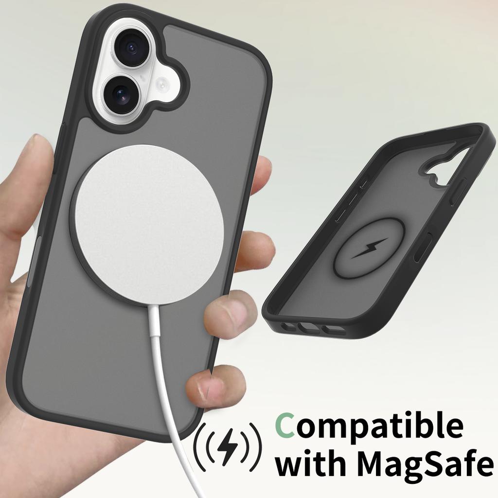 Camera Control Capture Button Case for Magsafe Mag Safe Iphone 17 Air 17 pro 16 Pro Max 16 Plus 16 pro Matte Anti- Fingerprints Black Phone Cover