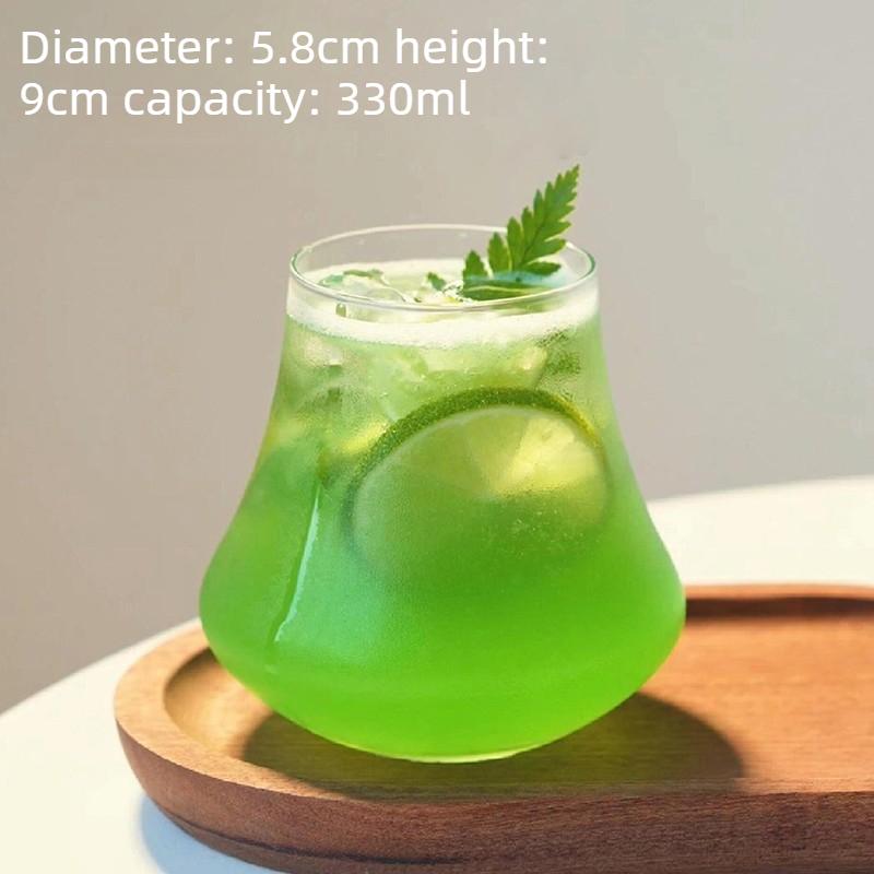 Japanese retro Shanhe Guanshan cup series Snow mountain Mount Fuji glass High borosilicateheat-resistant coffee cup Drinking cup