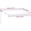Retractable Awning Anthracite & White 3.5x2.5 M Fabric & Aluminum