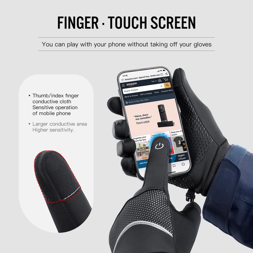 Winter Cycling Gloves for Men Women Warm Biking Glove for Riding Bicycle Gloves Waterproof Touchscreen Accessories