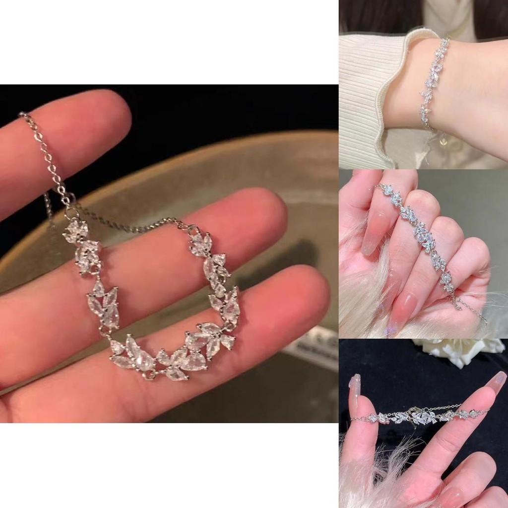 Elegant Wisteria Zircon Bracelet For Women Delicate And Luxurious Floral Design