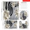 4pcs diamond flower shower curtain decoration, a beautiful housewarming gift for modern home decoration, a waterproof shower cur
