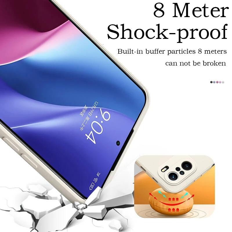 Skin Feel Liquid Silicone Case For Xiaomi Redmi Note 12 11 10 Pro 11S 10S A1 10C 10A 9T Poco X4 X3 NFC M4 M3 Pro 4G 5G Shockproof Square Soft Cover