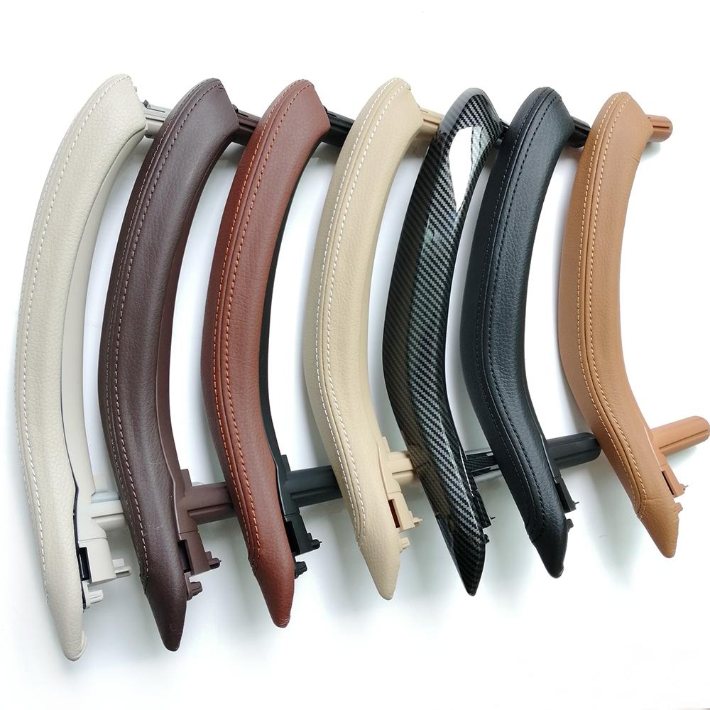 Upgraded Left Right Interior Door Handle Assembly with Outer Leather Cover For BMW X5 X6 F15 F16