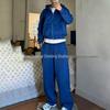 Completo con Felpa con Cappuccio e Zip e Pantaloni a Gamba Larga Unisex - Colore Unito, Stile Europeo/Americano, Autunno/Inverno 2026