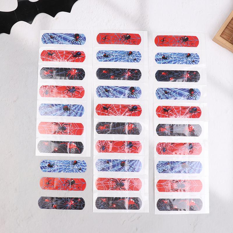 30Pcs Cartoon Cute Spider Band Aid Wound Dressing Patch Plaster Skin Tape First Aid Disposable Breathable Adhesive Bandages Onesize