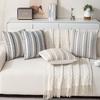 Federe Cuscino Decorativo Strisciate Texturizzate Stile Boho Farmhouse per Arredo Casa Soggiorno Letto