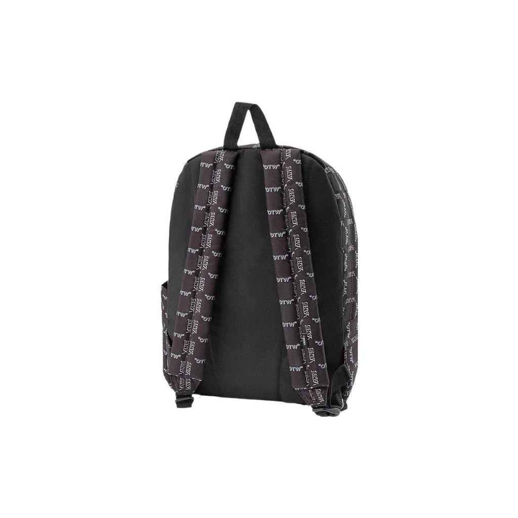 Vans All Over Logo Print Sports Casual Polyester Backpack Unisex Backpack Black VN0A5KHQYOQ