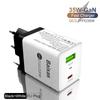 Super Fast Gallium Nitride Charger with QC3.0 + PD35W, EU/UK/AU Plug