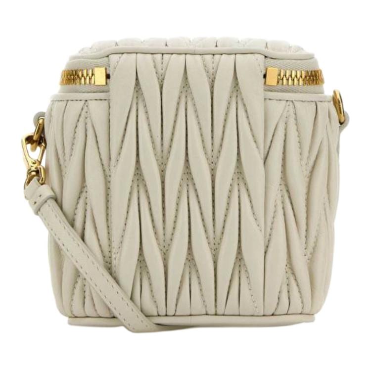 MIU MIU Lammleder Umhängetaschen Damen Beige 5NR018_AFP_PF009
