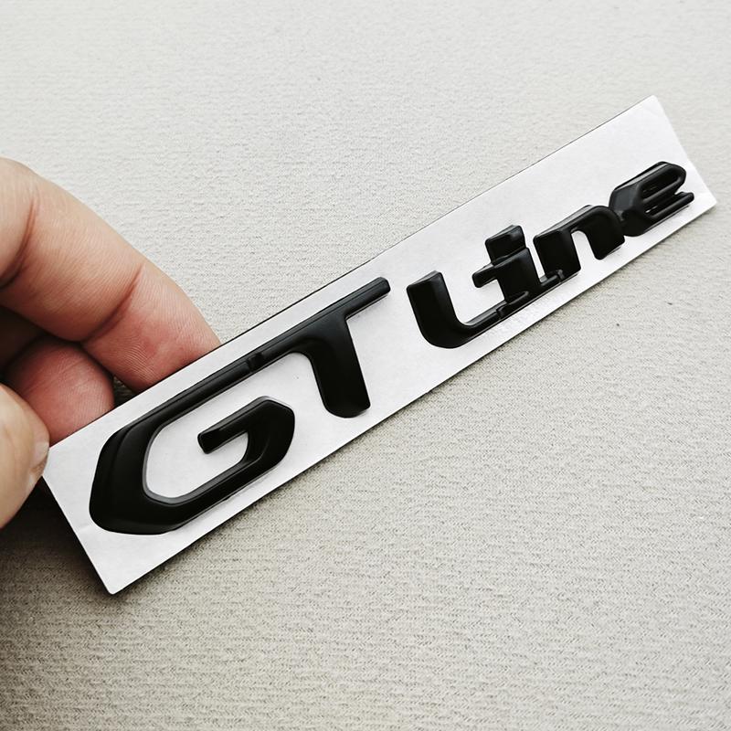 AAXJ1 3D Metal Chrome Logo GT Line Emblem Badge For Peugeot 2008 301 307 308 408 3008 508 208 Car Rear Trunk Fender Styling Decoration