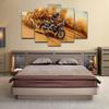 Leinwand Gemälde Modular 5 Stück Gedruckt Motorrad Rally Racer Bild Dekor Für Wohnzimmer Wand Kunst Poster Kein Rahmen