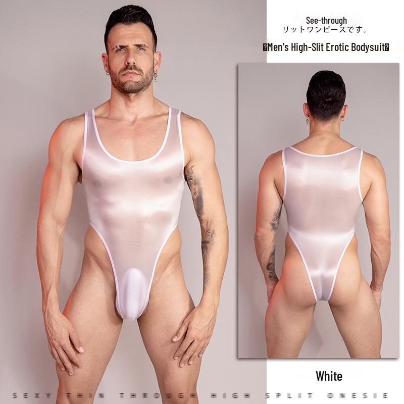 Desire Men's Silky Smooth Bodycon Bodysuit - Comfortable, High Elasticity, Body Shaping Lingerie