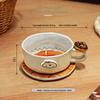 Elegant Ceramic Dining Set: Stylish Plates, Double-Handled Bowls, Coffee Cup, and Pasta Dish for Family Dining