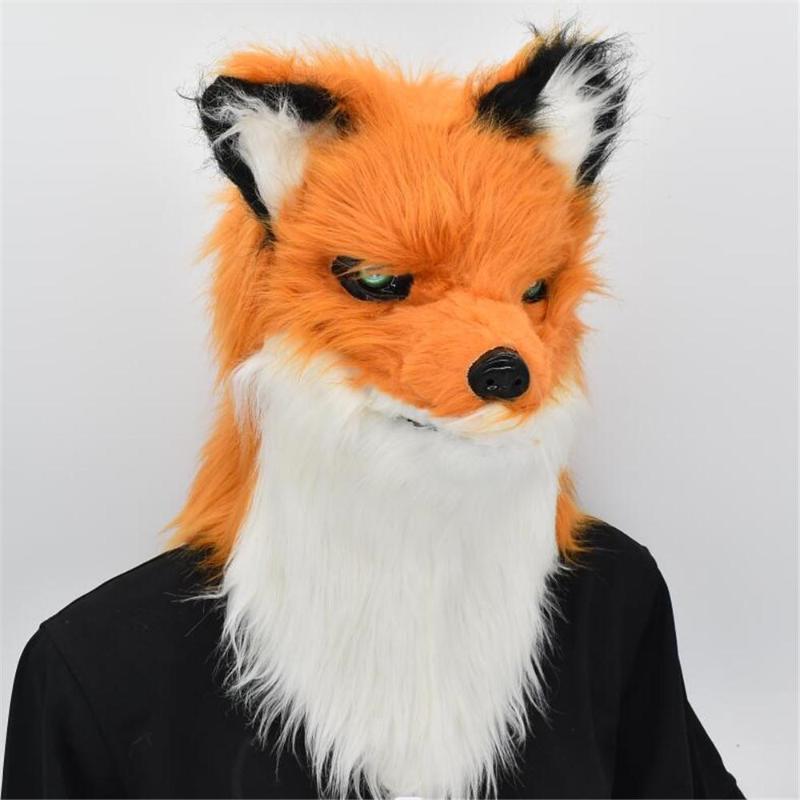 Open Mouthed Parody Wolf Head Mask Cute Animal Headpiece Funny Performance Prop Costume Party Halloween 1PCS