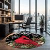 Christmas Printed Round Rug Carpet Chair Rug Area Rug Entryway Doormats,for Office Chair Living Room Bedroom Kitchen Room.
