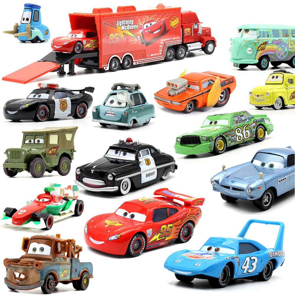 Pixar Cars Figures Lightning Mcqueen Racing 1:55 Die Cast Model Children Mini Vehicle Toys Series Birthday Gifts