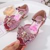 Girls Sandals For Little Medium Big Children 3-11 Years Kids High Heeled Sandals Butterfly Rhinestone Glitter Sparkling Shoes