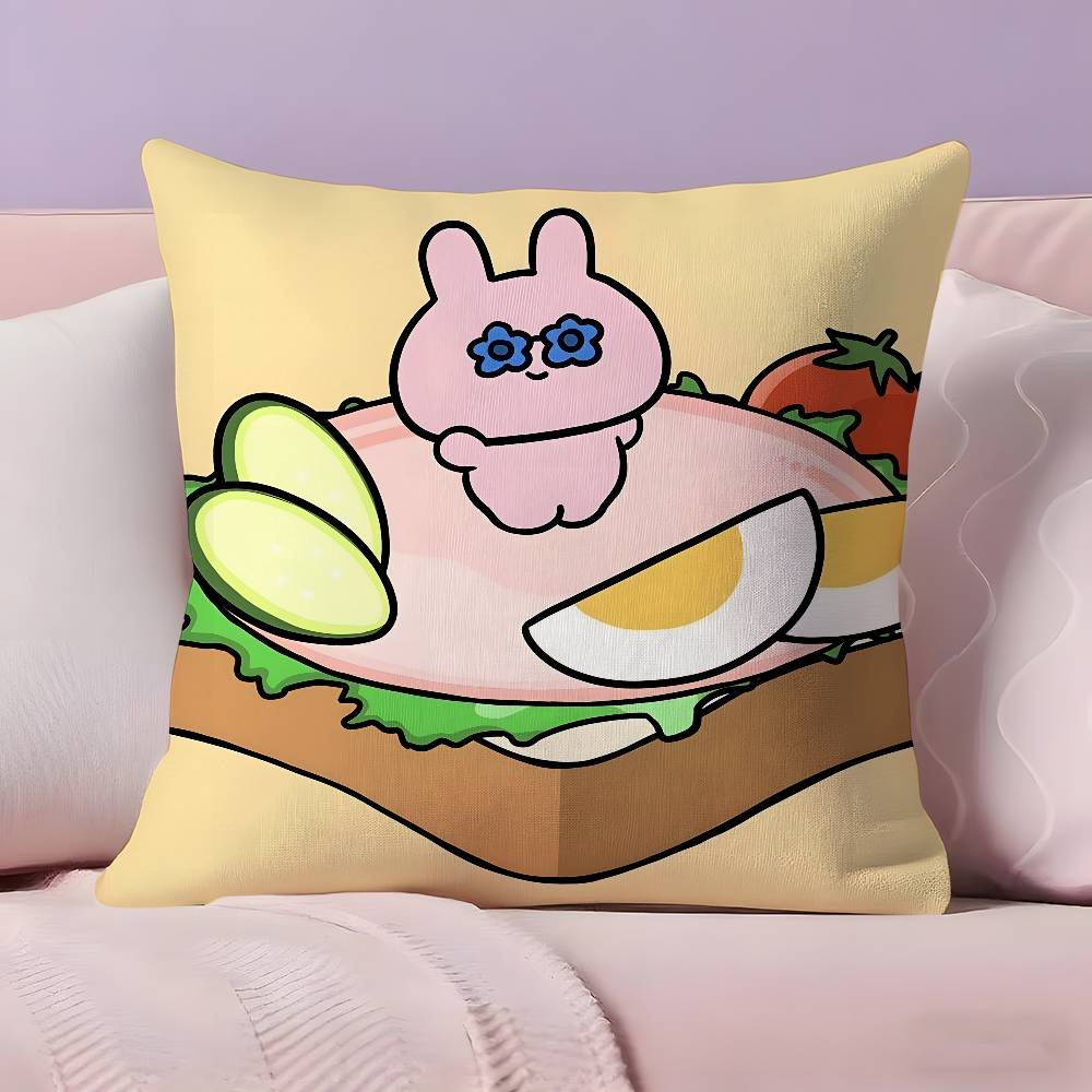 Cartoon A-Asamimichan Cute Bunny Pillow Case Ultra Soft Skin Friendly Fabric Cloud Like Comfort & Concealed Zipper