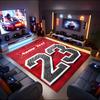 1PC Custom Name "Number Sports Jersey" Theme Floor Mat Ideal for Living Room, Game Rooms, Office, Bedroom,Floor Mat Playful Design