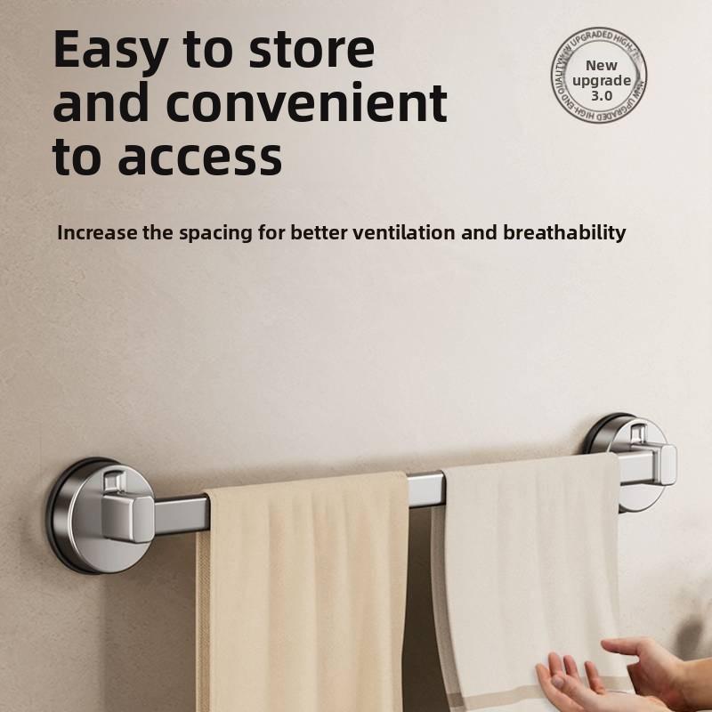 Moderne Space-Aluminium-Saugnapf-Handtuchstange für Badezimmer- und Toilettenaufbewahrung