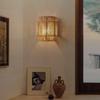 Led Vintage Bamboo Sconce Lamp Hemp Rope Bedroom Bedside Lights Dining Room Living Room Aisle Japanese Rattan Wall Lamp E27