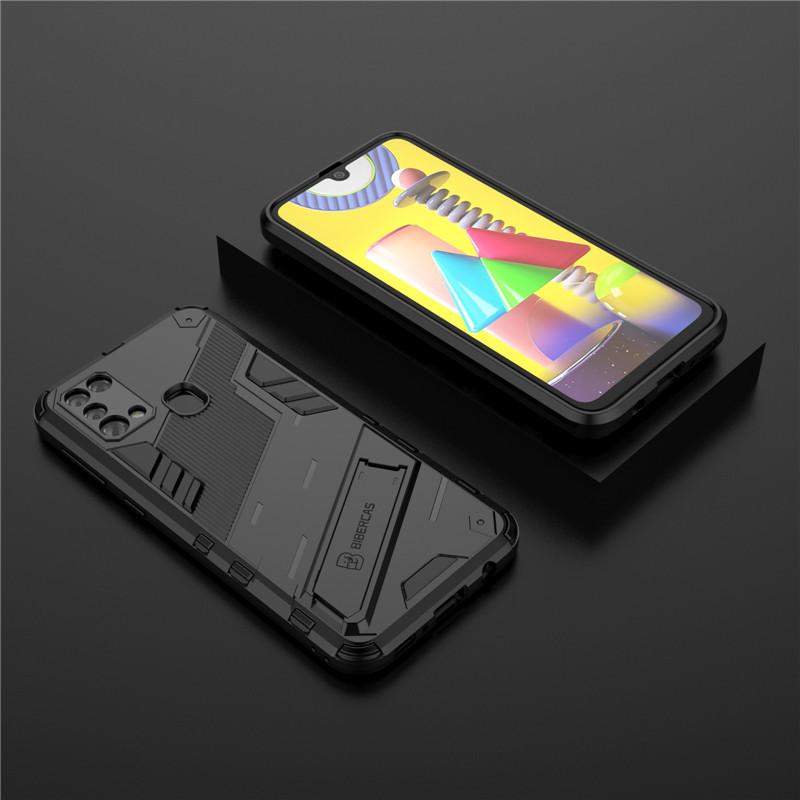 

Для Samsung M31 Чехол 6.4 Прочный Магнитный Броня Подставка Защита Чехол для Телефона Для Samsung M31 M 31 SM-M315F M315 Задняя Крышка For Galaxy M31 чёрный