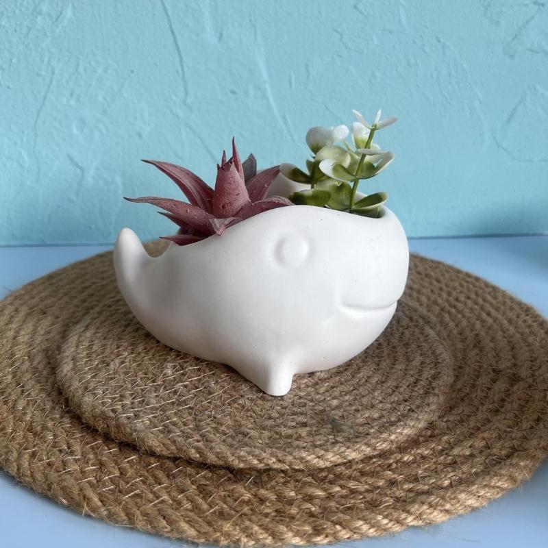 Multifunctional Whale Shaped Silicone Mold for Candle Holder and Planter Unique Storage Jar Mould Handcrafting Tool