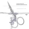 Fine Tip Eyebrow Scissors Stainless Steel Curved Mouth Beauty Scissors for False Eyelashes