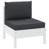 2 Piece Pallet Cushion Set Black Oxford Fabric