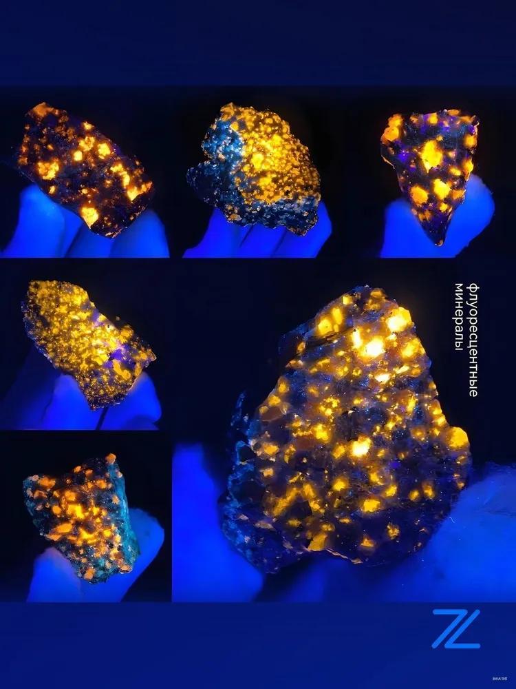 Fluorescent Hacmanite 50-70g collectible mineral