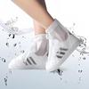 Mid-Calf Waterproof Zippered Rain Shoe Covers, Anti-Slip PVC Overshoes, Wear-Resistant and Thickened for Travel