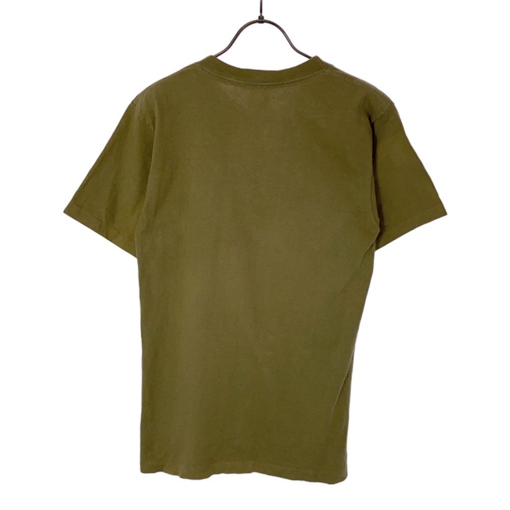 ALORE 90s Made In USA Print Short Sleeve T-shirt S Khaki Old Vintage Men's Used