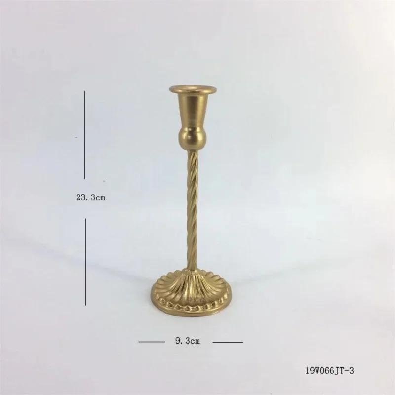 Enkel metall ljusstake Romantiska bröllopsdekorationer Järnkonst Ljusstakar Vardagsrum Ljusmiddagsdekoration