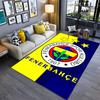 Eredità Fenerbahçe: Tappetini per pavimenti con stampa a motivi del 1907 Zerbino Cuscino per sedia da ufficio per stanza