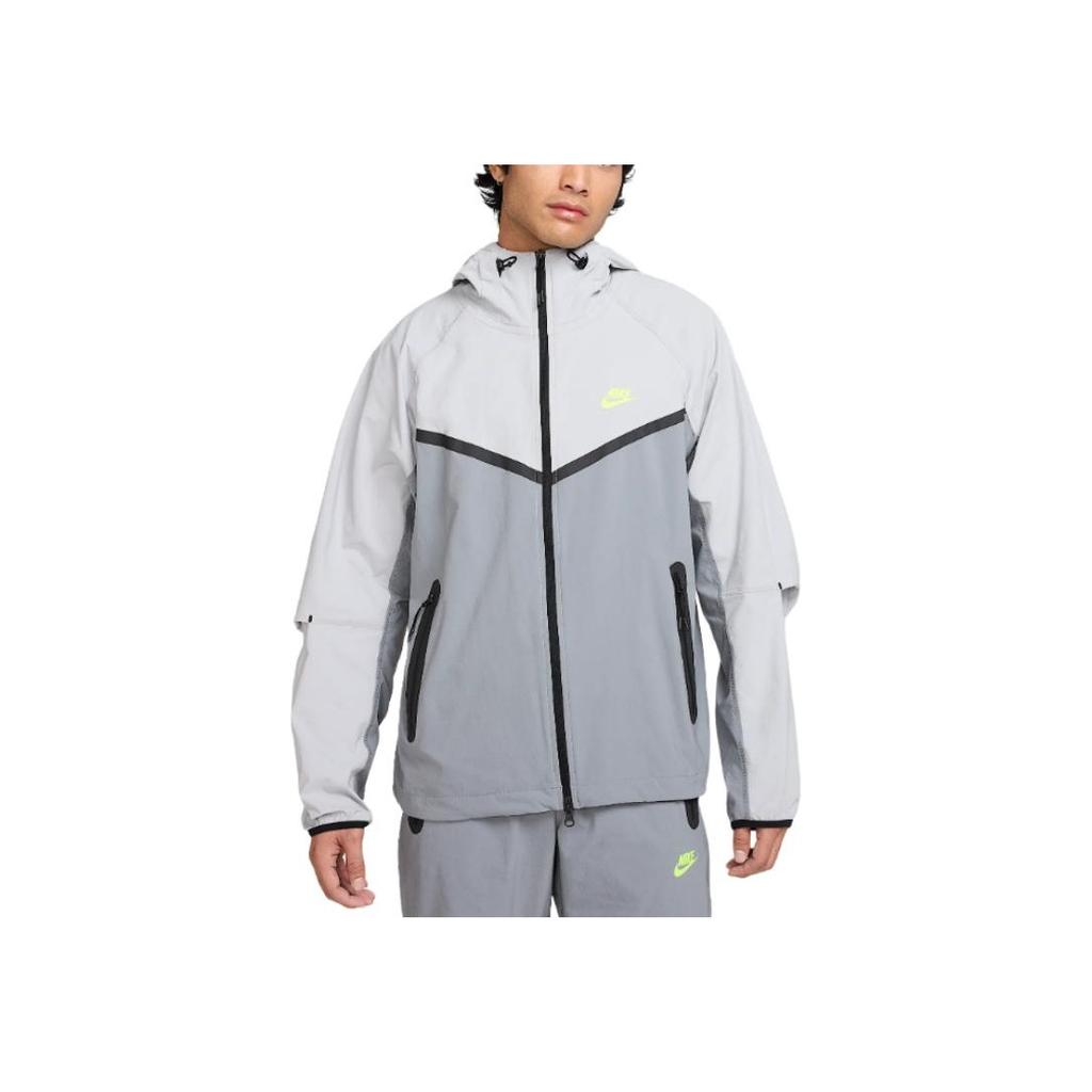 Nike Tech Series Hooded Casual Sports Jacket Men Jacket Cool-Grey Wolf-Grey HV6514-065