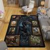 Prehistoric Creatures Pattern Rug Floor Mat for Living Room or Bedroom Soft and Comfortable Carpet a Gift for Birthday and Holiday.