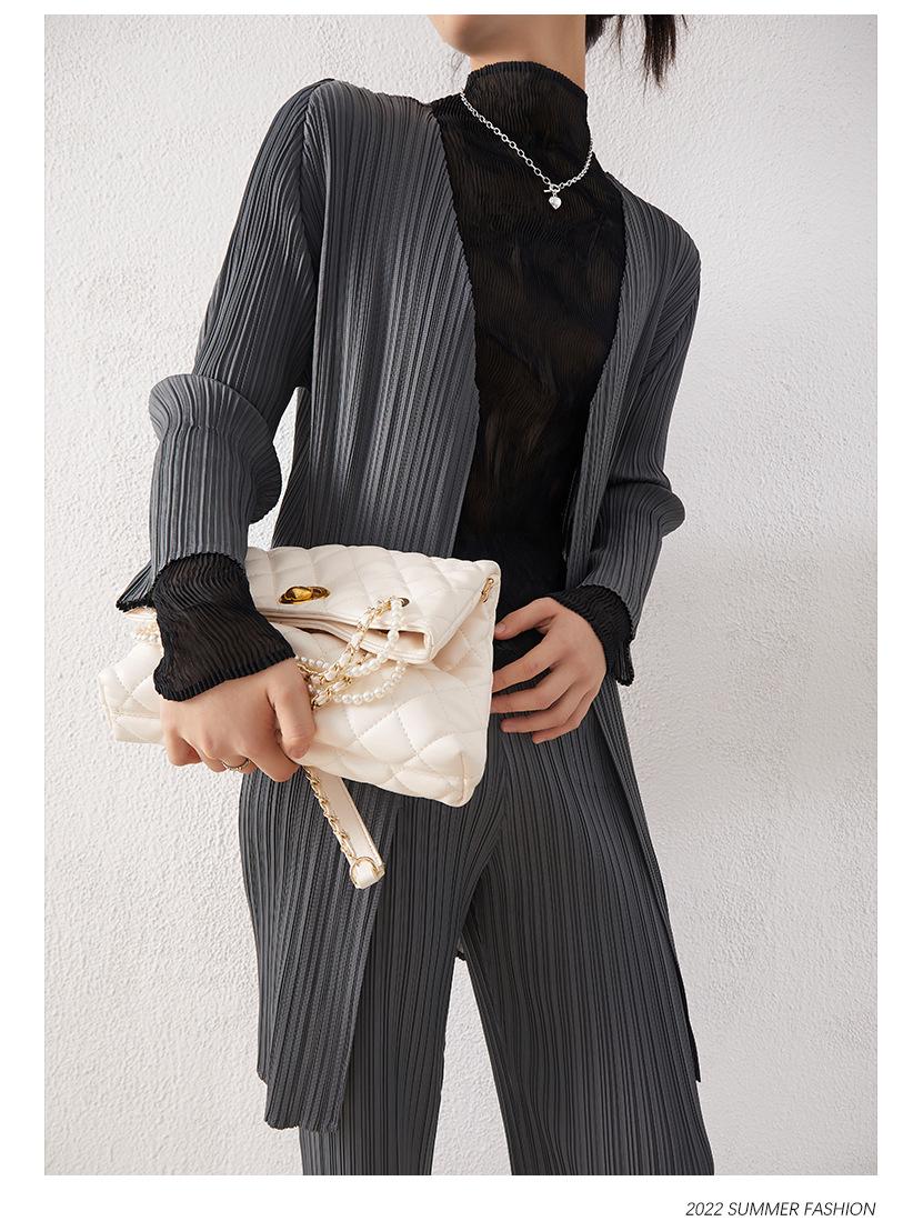 

Женский кардиган Miyake Toothpick средней длины, весна 2024 г. — с длинными рукавами, свободного покроя, плиссированная верхняя одежда One Size серый