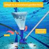 Aspiradora de Piscina Portátil a Chorro Limpiador Subacuático con Red Skimmer, para Fuente de Estanque