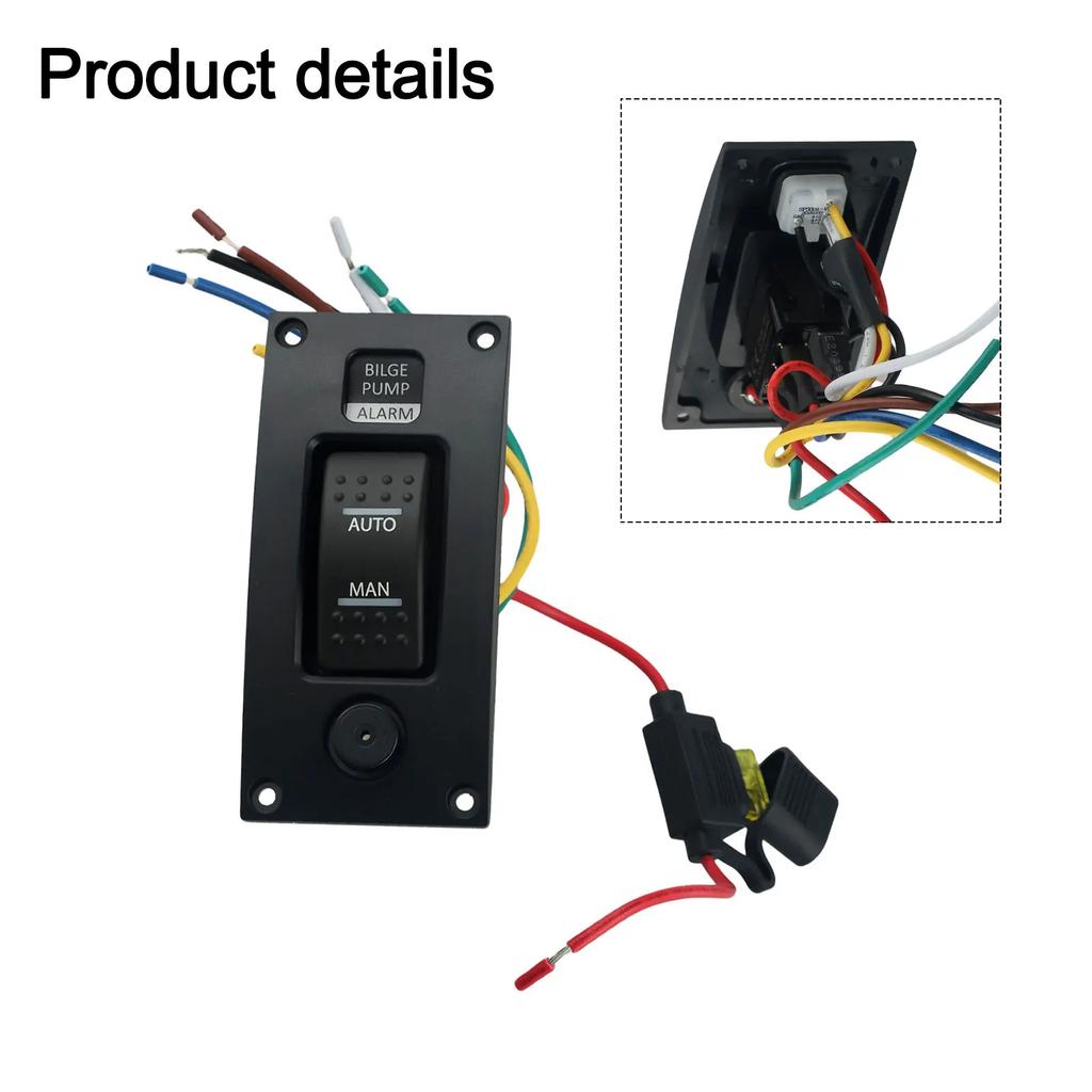 Bodenpumpen Schalttafel Wasserdicht 12V Pumpenschalter Alarm Schiff Deck Reinigungssteuerungspanel Für Boot Lenzpumpen Ein/Aus/Ein 3-Wege