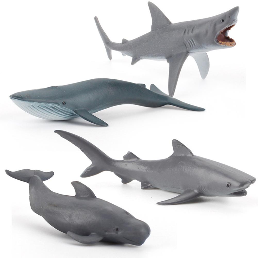 4pcs/set Plastic Mini Solid Static Marine  Creature  Model Set Science Educational Decoration Toy