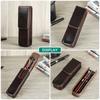 Full-Grain Cowhide Pencil Case 2 Pcs, Handmade Detachable Student Pen Storage Box