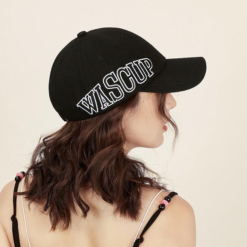 Double side edge embroidery letter soft top cap children's summer thin versatile baseball cap tide production