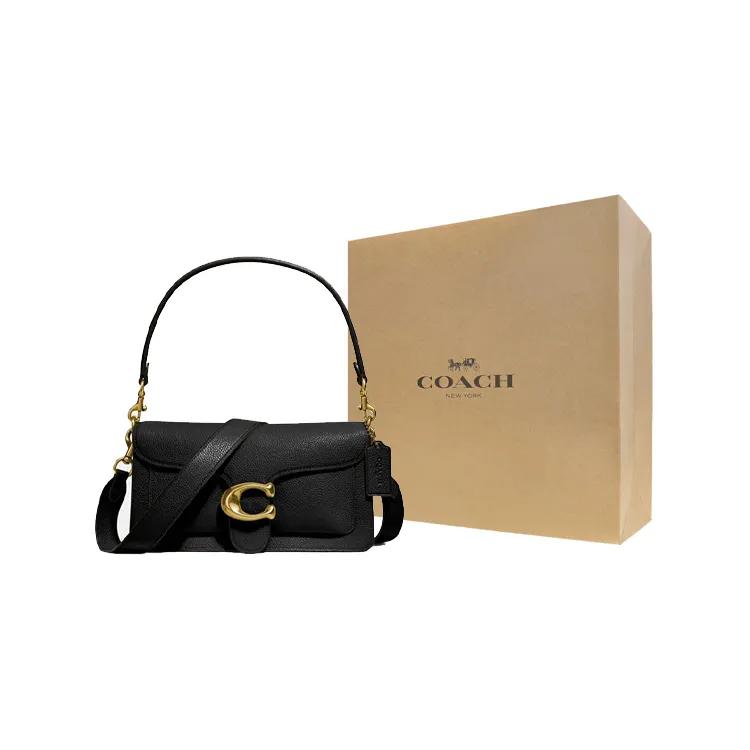 Coach Tabby Polished Pebbled Leather Dionysus Shoulder Bag Women's Black (Unisex) Shoulder Bags 73995 B4LJ